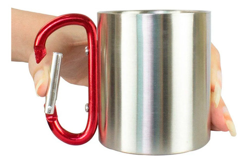 Conjunto De Canecas Ke Home Caneca Kit 2 De Aço Inoxidável Prateado De 3 U