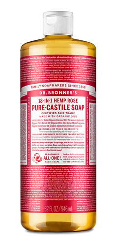 Dr. Dr. Bronner's Jabón Líquido Puro De Castilla, 16 Oz.,.