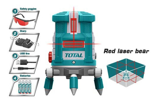 Nivel De Laser Autonivelante ( Laser Rojo ). Total Tools