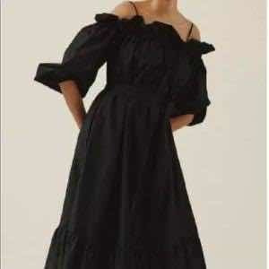 Imagen 3 de 9 de Vestido Largo De Algodón Hombros Descubiertos Talla L Nuevo