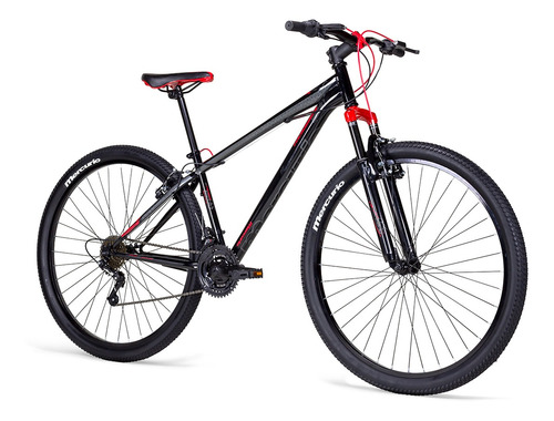 Imagen 2 de 2 de Mountain bike Mercurio Kaizer MTB 2020 R29 21v frenos v-brakes color negro brillante/rojo
