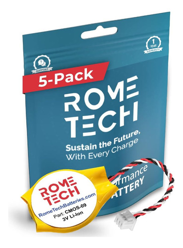Rome Tech Cmos Batería P/ Dell 1318 M6400 M6500 1500 Pack 5