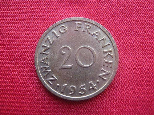 Saarland 20 Francos 1954 