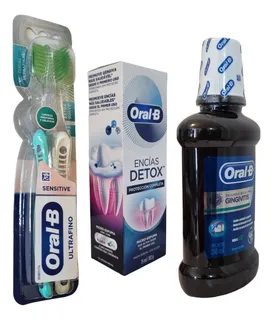 Gingivitis Enjuague, Cepillo Y Pasta Oral B Envió Gratis