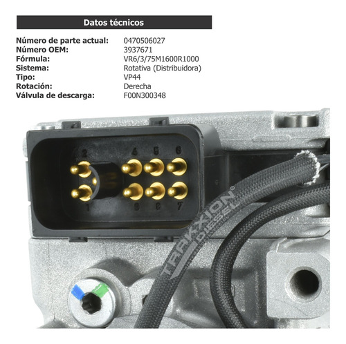 Bomba Inyección Diesel Vp44 Np-0470506027 Para 5.9 Dodge Ram (Reacondicionado)