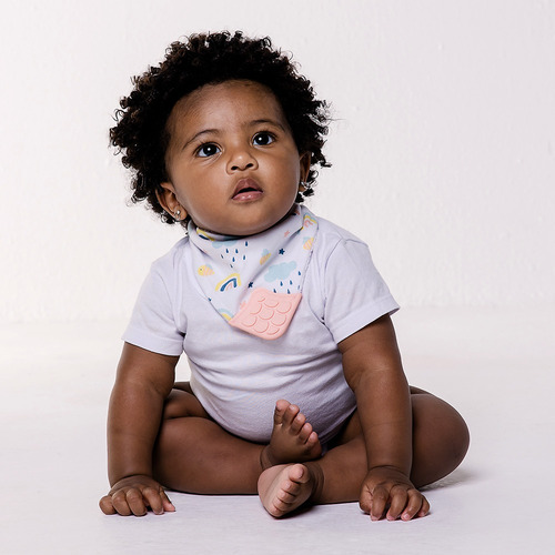 Bandana Infantil Com Mordedor Arco-iris E Abelha 15283 Buba
