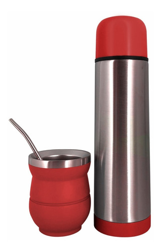 Set De Termo + Bombilla + Mate | Acero Inoxidable | H Y C