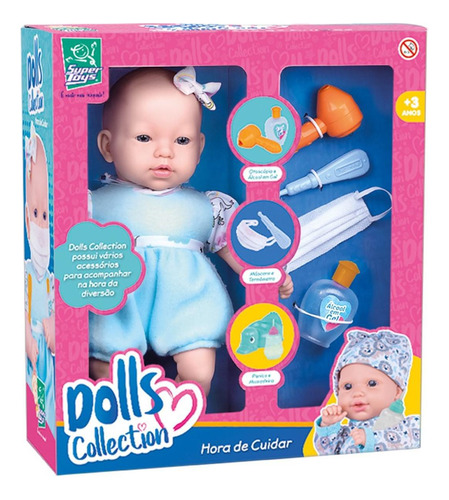 Boneca Dolls Collection Hora De Cuidar Super Toys