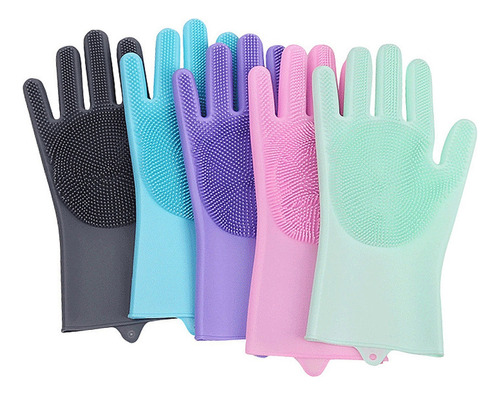 Guantes Magicos Limpieza Lavar Trastes Silicona Multiusos