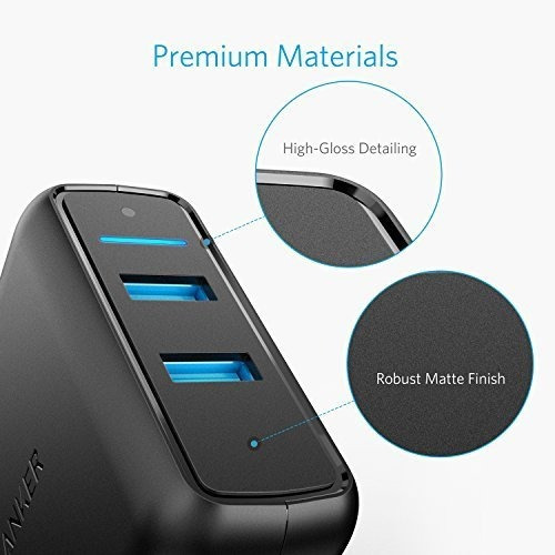Cargador De Pared Doble Usb Anker Quick Charge 3.0 39w, Powe