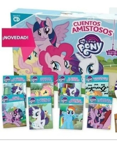 Libro Cuentos Amistosos My Little Pony - 8 Vol.+ Cd + Pop Up