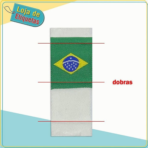 Imagem 2 de 4 de Bandeira Do Brasil Clip Com 3 Dobras - 100 Peças