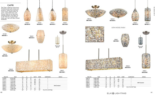 Iluminación Elk Flush Semi Monte 10140/2, 10140/2, 60watts,