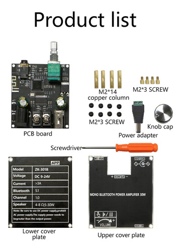Amplificador Zk-301b 30w Mono 5.3 O Com Tws & App