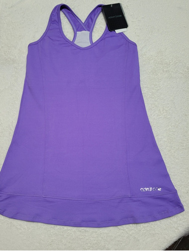 Musculosa Larga Admit One Mujer Lycra Sport Lila C/ Top Int