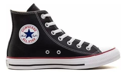 Converse All Star Alto Bege Couro