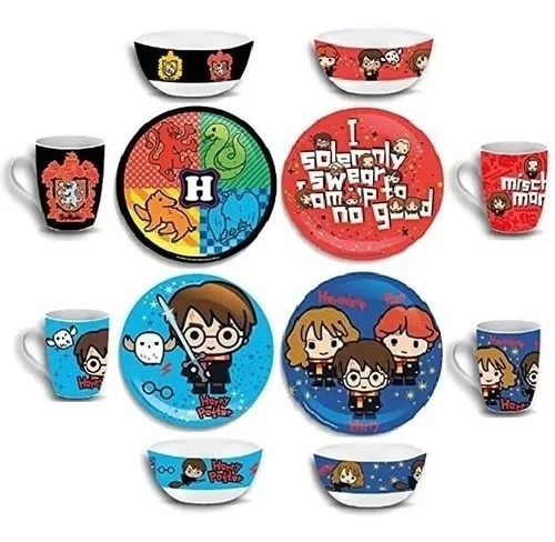 Vajilla Harry Potter Porcelana Colección 12 Piezas