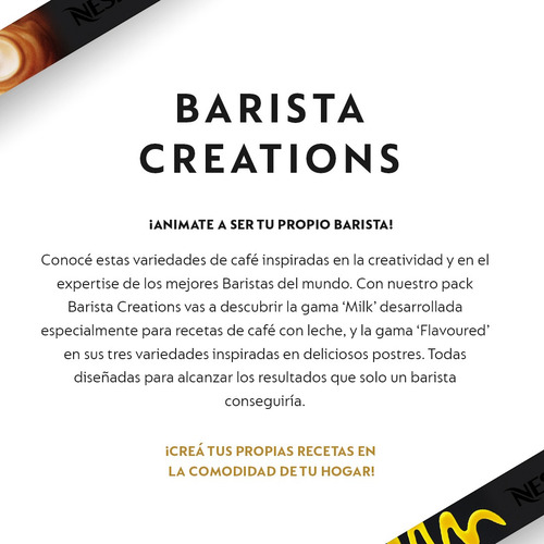 Capsulas De Café Nespresso Pack Barista Creations X50.