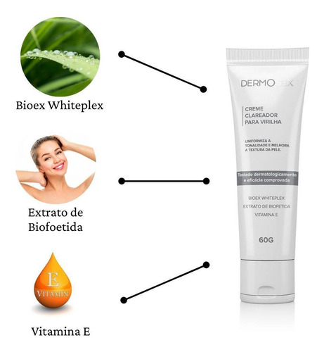 Crema para aclarar ingles y axilas Eficacia comprobada 60g