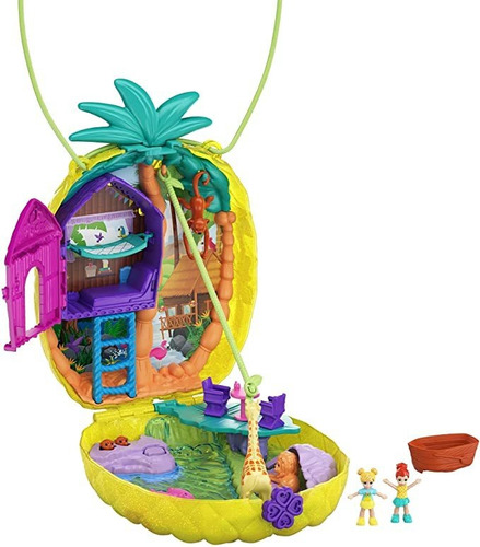 Polly Pocket Tropicool - Monedero Compacto Con 8 Caracterí.