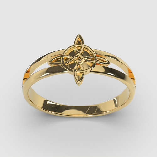 Anillo Nudo De Bruja 1 Oro Amarillo 18k