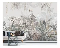Comprar Vinilos Murales Empapelados Flores Y Leopardos 