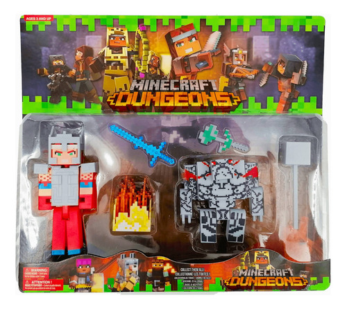 Muñecos Minecraft Set Mediano Juguete Araña Esqueleto Bros