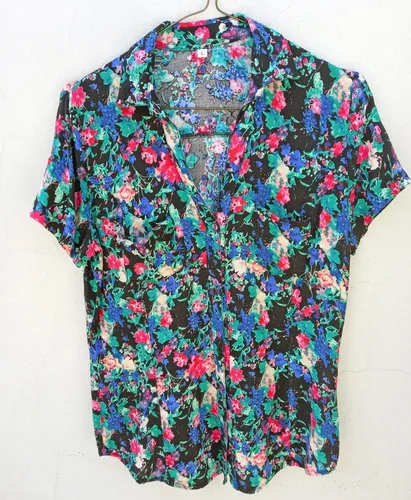Camisas floreadas mujer manga corta hotsell