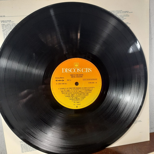 Imagem 8 de 8 de Vinil Lp Mick Jagguer She's The Boss Com Encarte