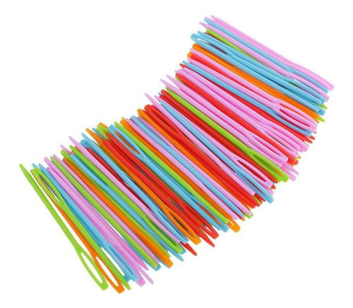 5x100pcs Agujas De Coser De Plástico Para Niños Lana Tejer