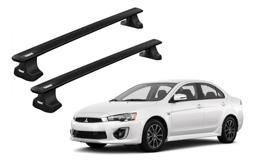 Barras Thule Mitsubishi Lancer Evo 08-18 Pf / Wingbar Black