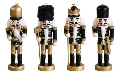13cm 4pcs Decoración Navideña Del Soldado Cascanueces