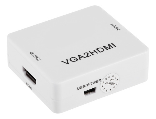 Convertidor Mini Vga A Hdmi, 1080p, Vga2/hdmi, Adaptador Par