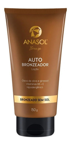 Autobronzeador Loção Bronzeado Sem Sol Anasol Hipoalergênico