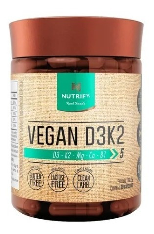  Vitaminas D3+k2 Vegano