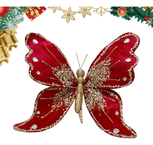Enfeites De Borboleta Para Árvore De Natal Borboleta Brilhan | MercadoLivre