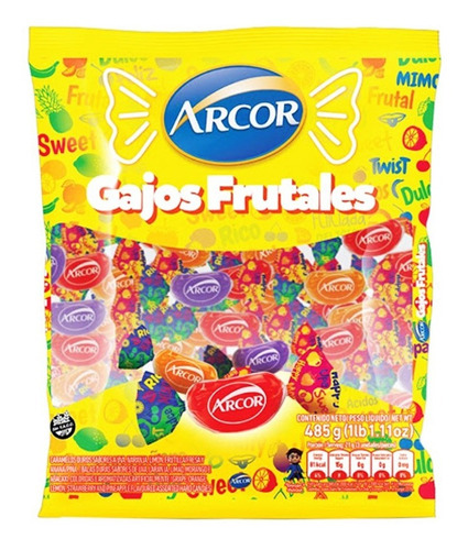 Caramelos Gajos Frutales Arcor 485gr -oferta La Golosineria