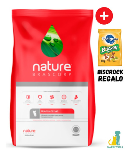 Nature Brascorp Adulto Raza Pequeña X 8 Kg - Happy Tails