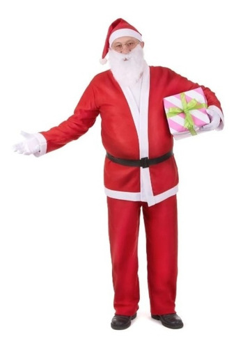 Imagen 1 de 6 de Disfraz Completo De Papá Noel Santa Claus Navidad Adulto