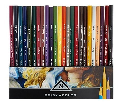 Prismacolor 2427 Premier Verithin Colored Pencils, 24-count