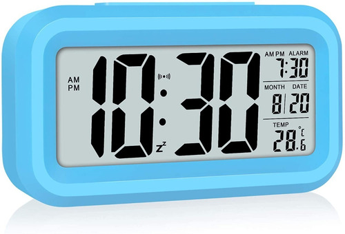 Imagen 1 de 10 de Reloj Alarma Despertador Digital Lcd Iluminado + Temperatura