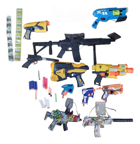 Pistolas Juguetes Nerf Boom Hidrogel Y Balines De Plastico. (Usado)