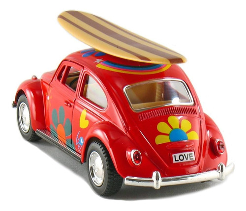 Juego De 4: 5 Volkswagen Beetle Clásico Con Calcomanía Y Tab