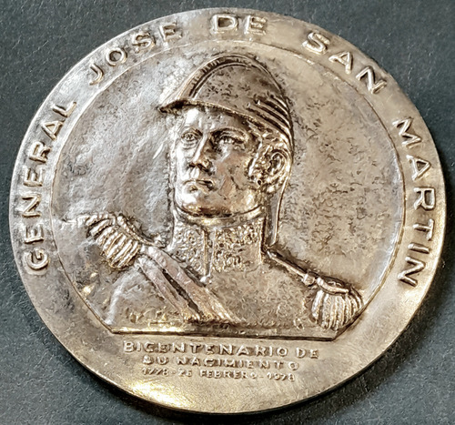 Medalla General San Martin Centenario Nacimiento 1878 1978 