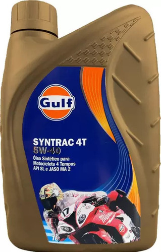 Óleo Lubrificante Moto 100% Sintético Gulf Syntrac 5w40 Sl