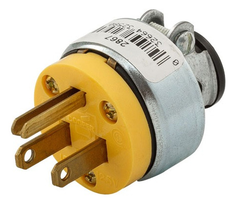 Enchufe Cooper Con Armadura 2 P + Tierra 125v 15a 2867-box