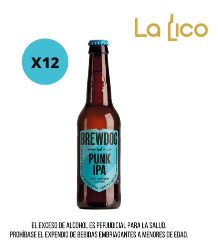 Cerveza Brewdog Punk Ipa 330ml Botella X - mL a $40