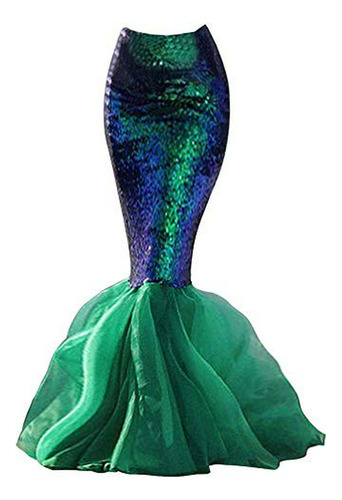 Vestido De Cola De Sirena Para Mujer, Disfraz De Princesa