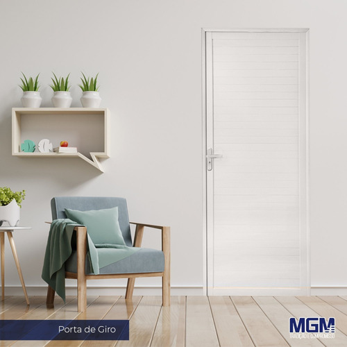 Imagem 2 de 2 de Porta De Alumínio Lambri Project Mgm 210cmx90cm Ia