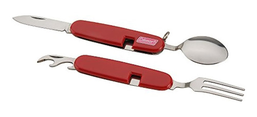 Coleman Camper's Utensilio Set , Rojo, 1.1 X 8.75 X 4.25 Pul